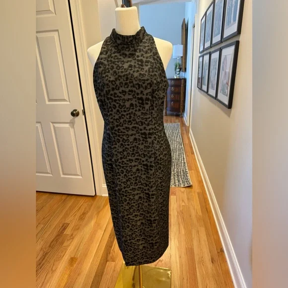 Adrianna Pappel Mock Neck Sleeveless Cocktail Dress - Picture 2 of 12